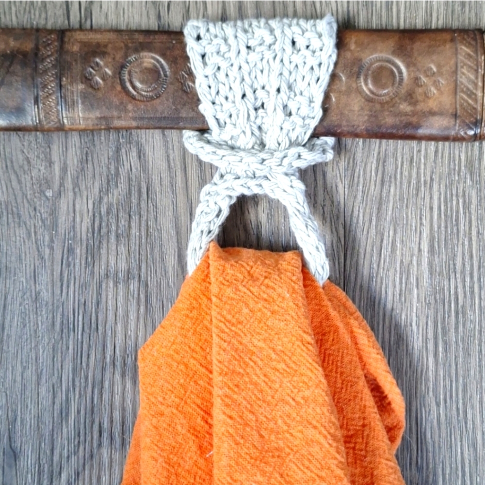 Hand Knit Towel Loop